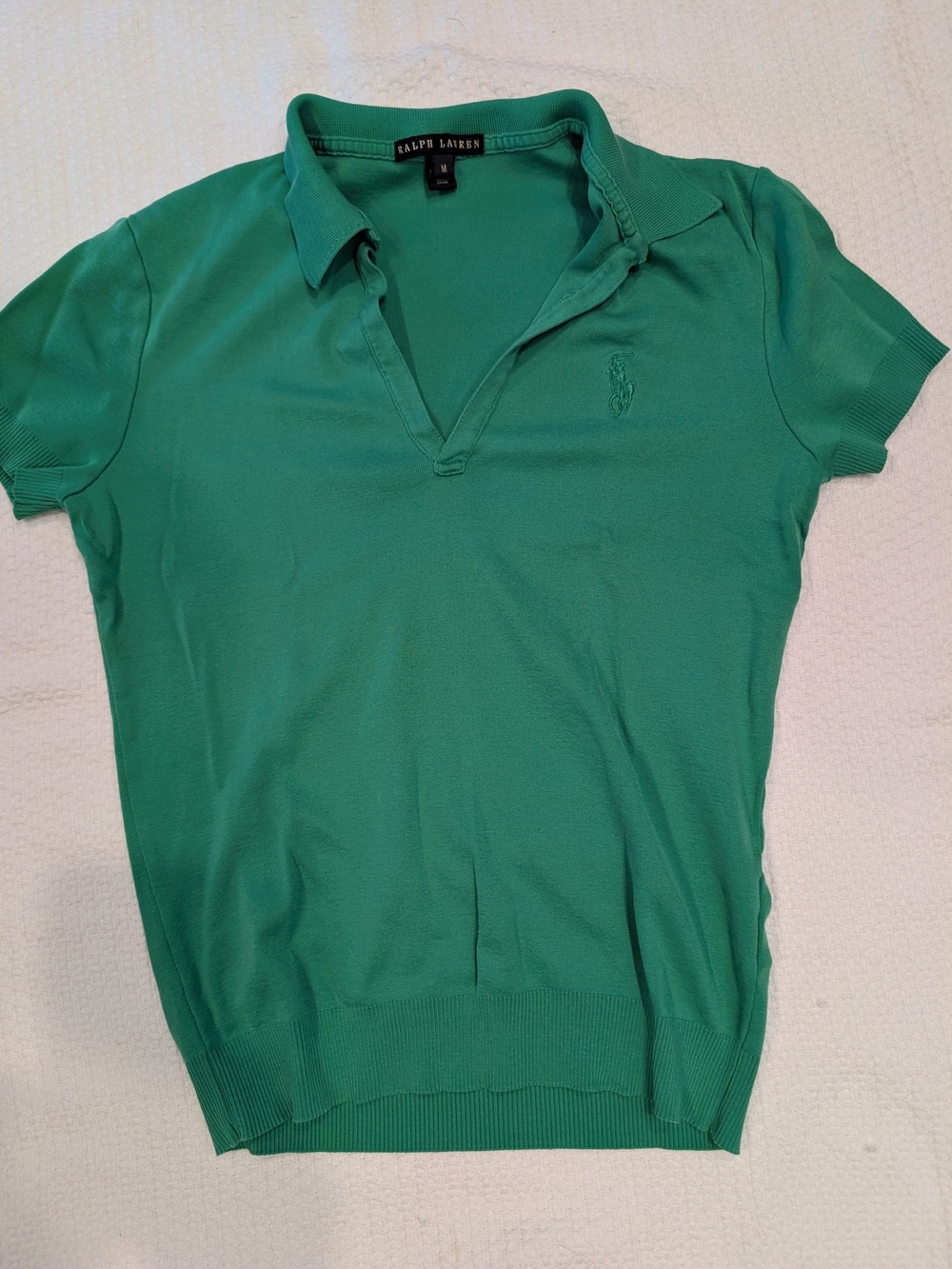 Ralph Lauren Green Short Sleeve Polo Top